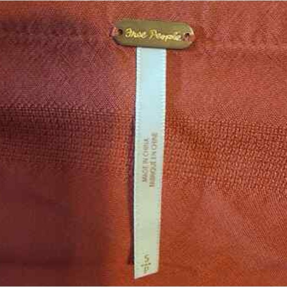 Free People Deep V-Neck Tie Blouse in Red - Picture 3 of 3